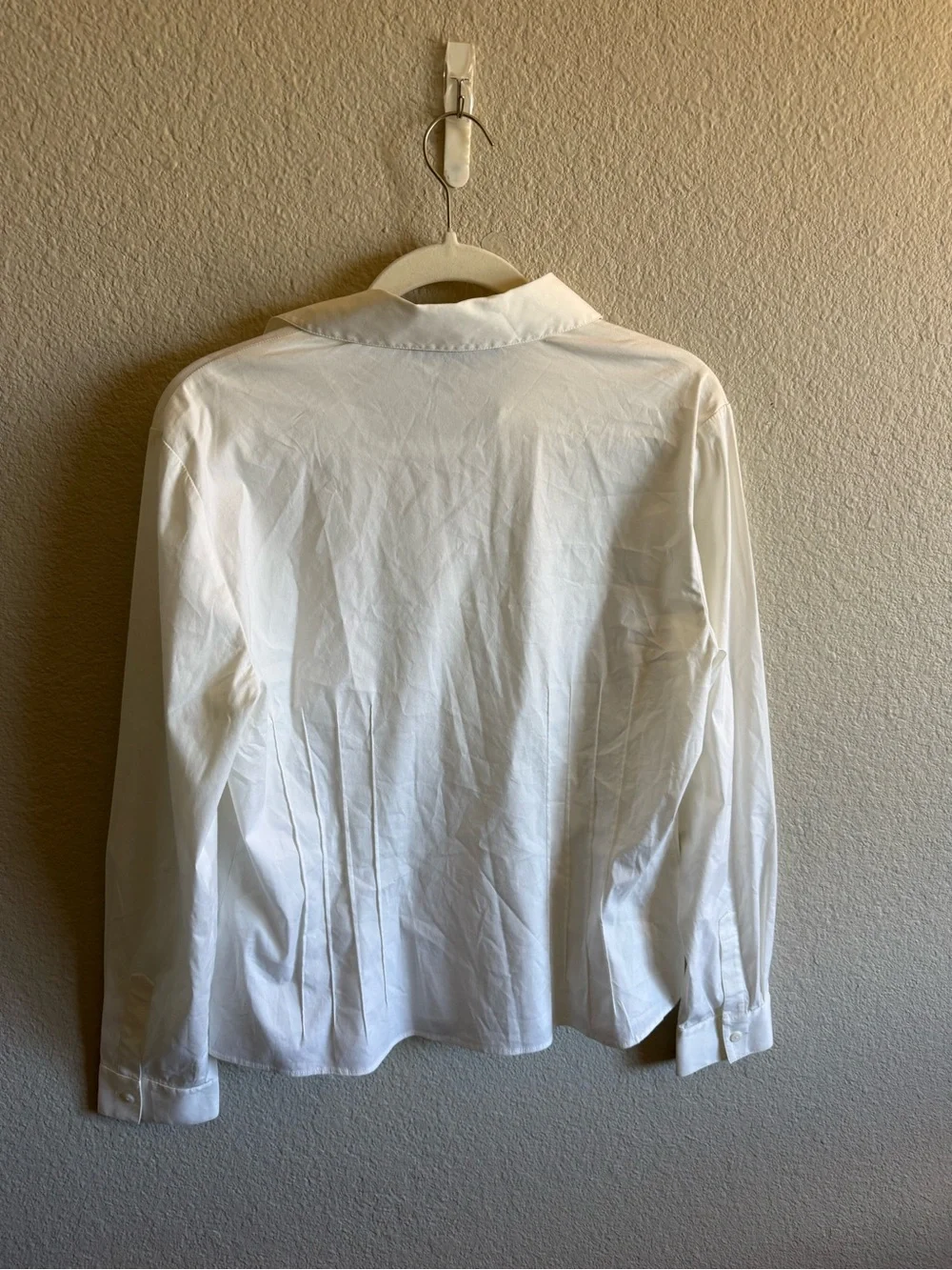 Lafayette 148 New York White Button-Front Pleated Women's Blouse Business Sz 12 - Picture 6 of 8